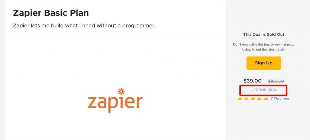 Was there ever a Zapier lifetime deal ? 7