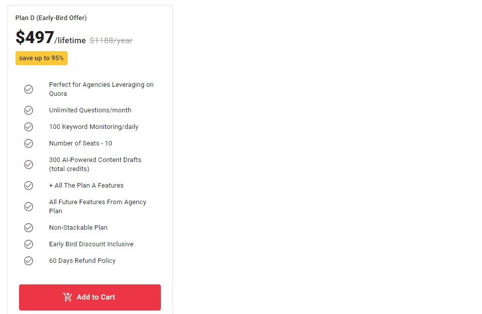 QApop Lifetime Deal: Discover Top Questions with Organic Traffic on Quora 8 Qapop Pitchground price
