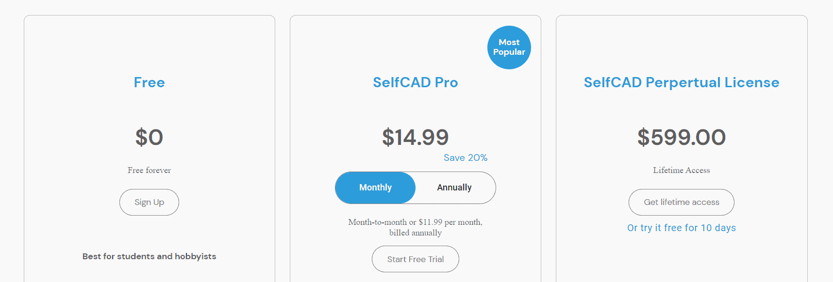 SelfCAD Price 