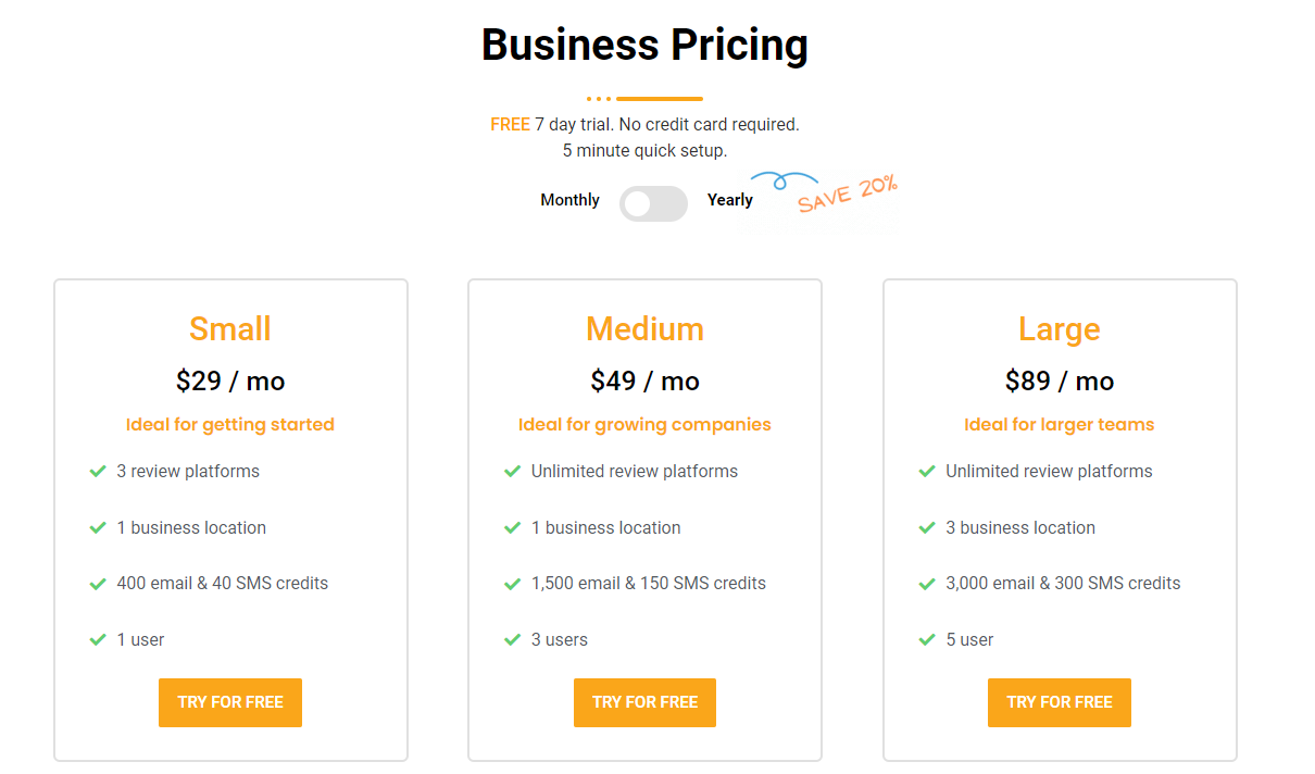 Grab your reviews Business Plan Price 