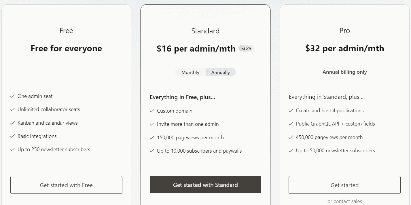 Storipress Regular Pricing 