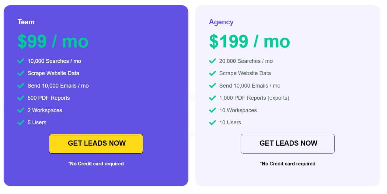 Leadinary Regular Pricing1