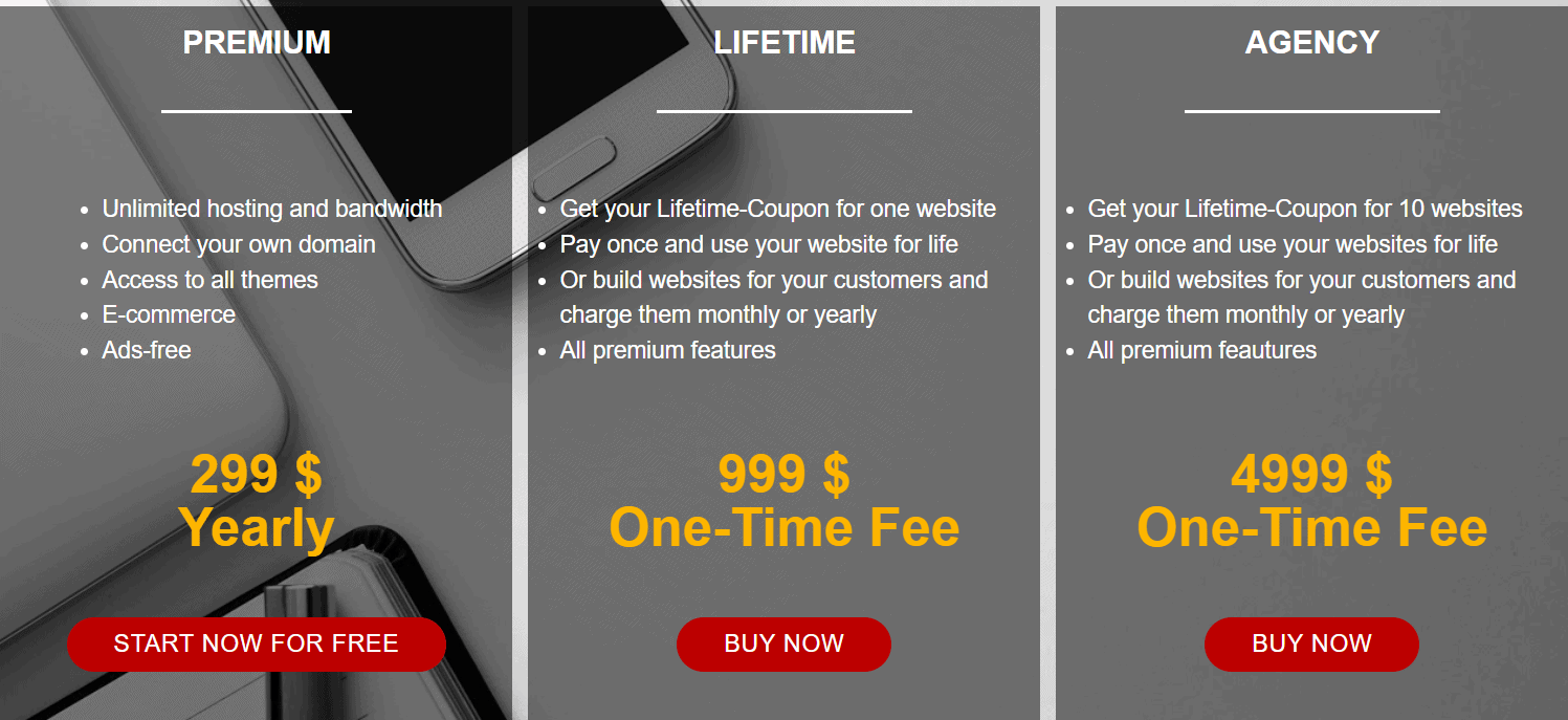 nocodeweb.app regular pricing 