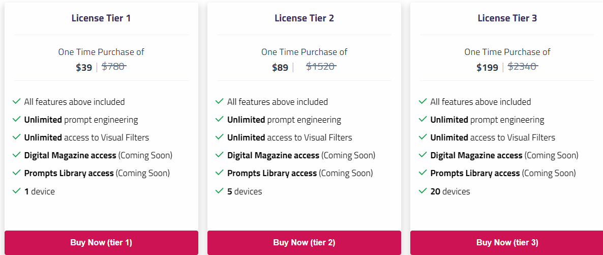 PromptsGenii regular pricing