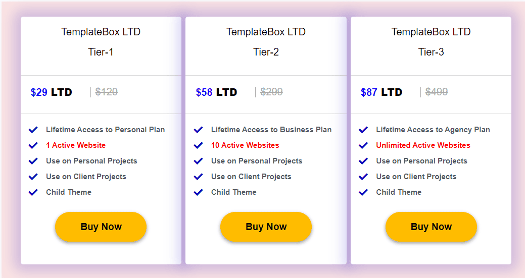 templatebox dealmirror price
