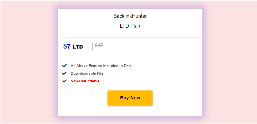 backlinkhunter dealmirror price