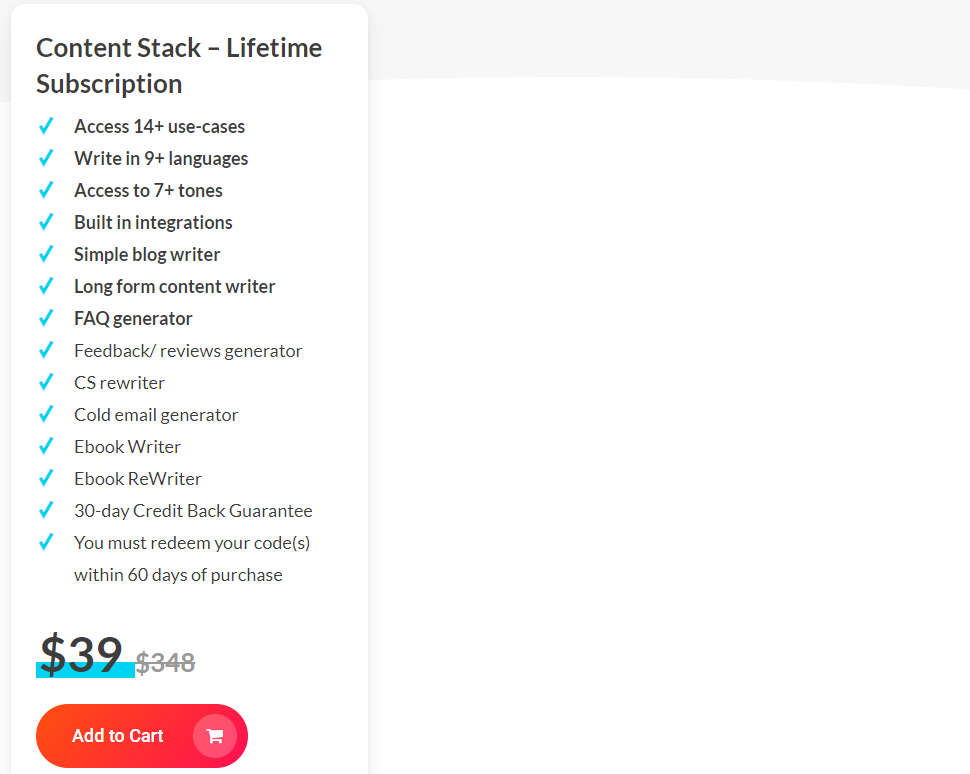 content stack dealify price