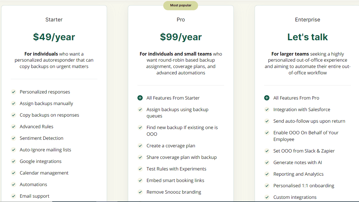 snoooz regular pricing