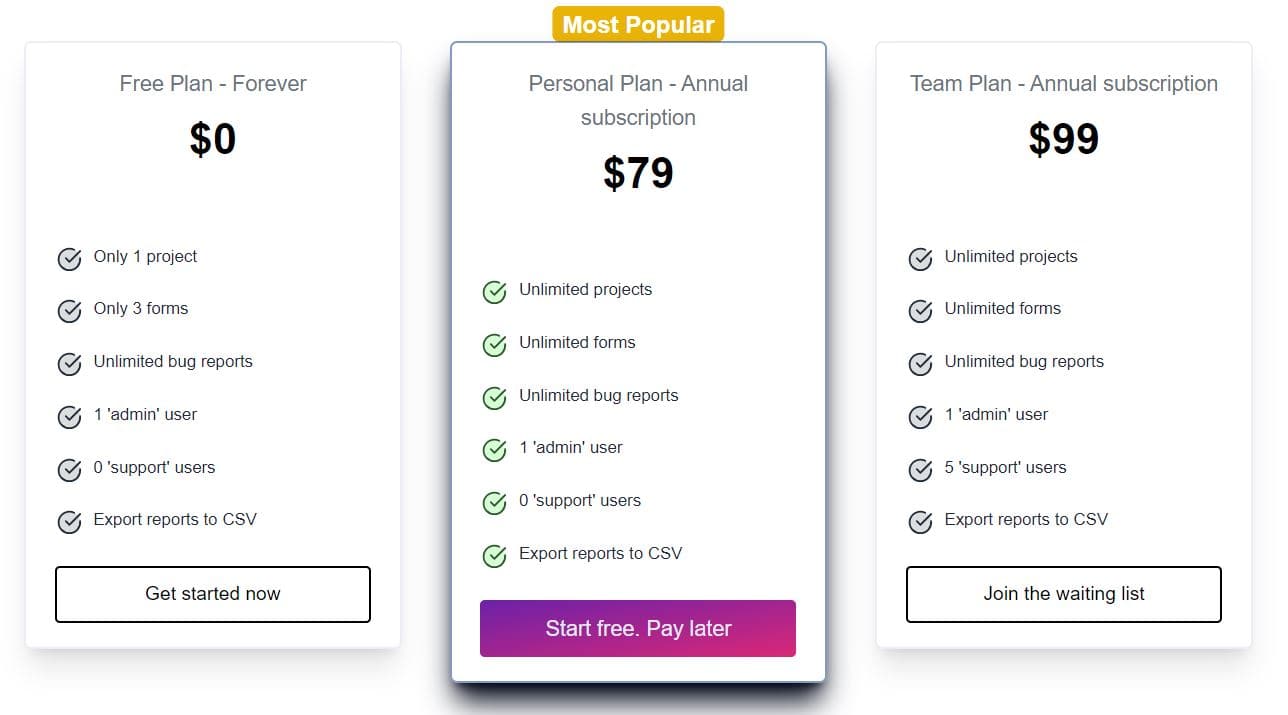 bugtracker regular pricing