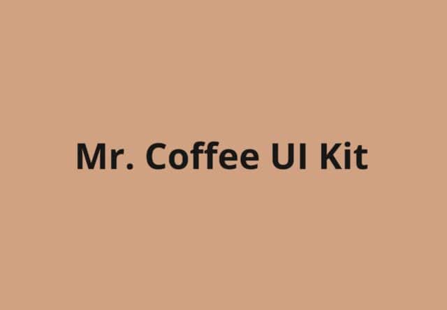 Mr. Coffee UI Kit lifetime deal on dealfuel