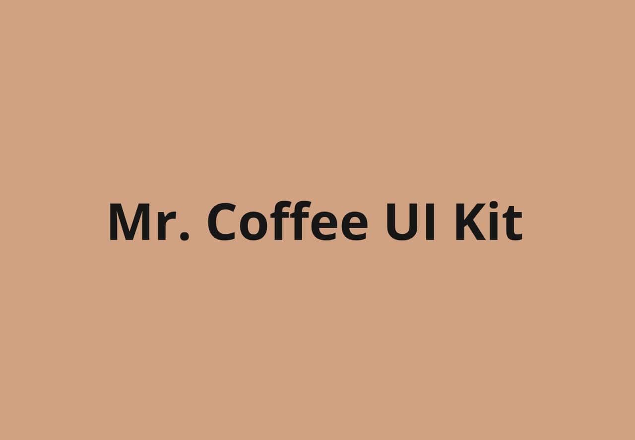 Mr. Coffee UI Kit lifetime deal on dealfuel