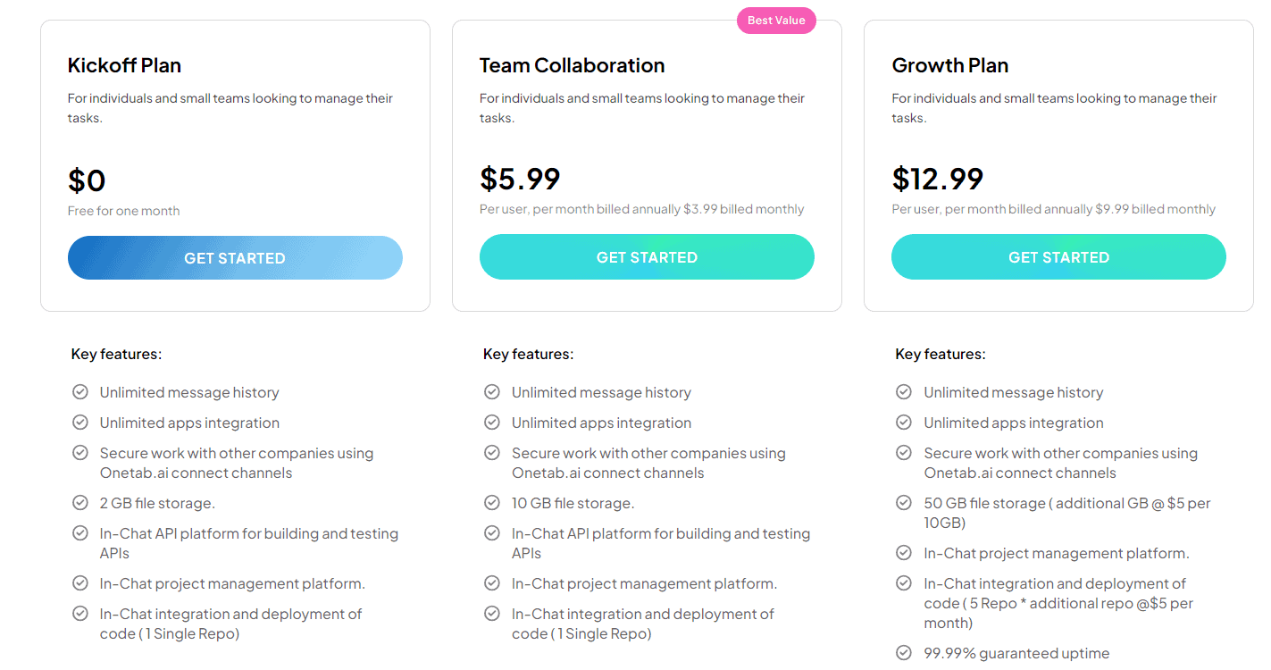 onetab ai regular pricing