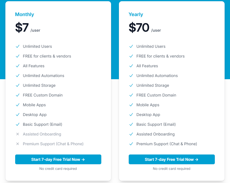 blue regular pricing