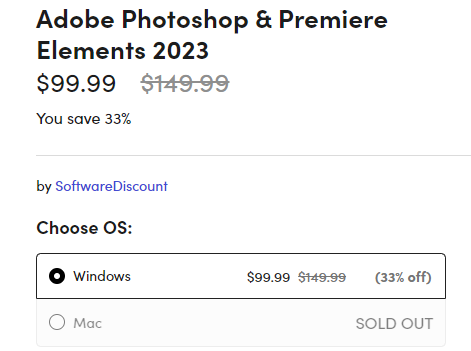 Adobe Photoshop & Premiere Elements stacksocial price