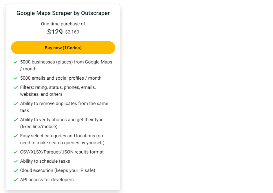 Google Maps Scraper appsumo price