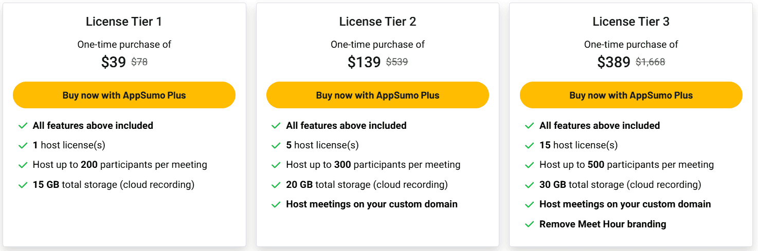 meet hour appsumo price