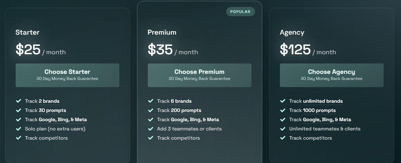 Highlighted regular pricing