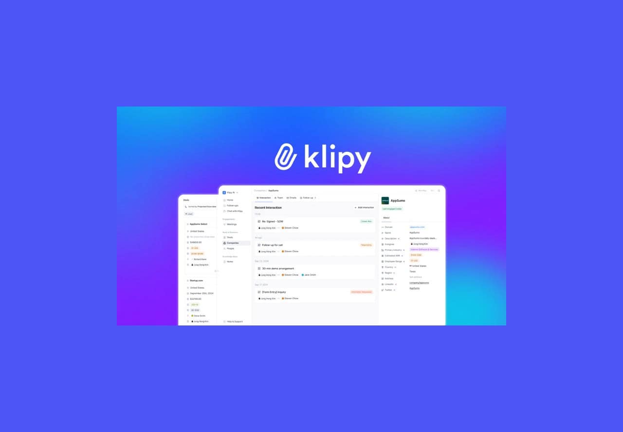 Klipy lifetime deal on appsumo