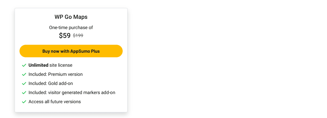 WP Go Maps appsumo price