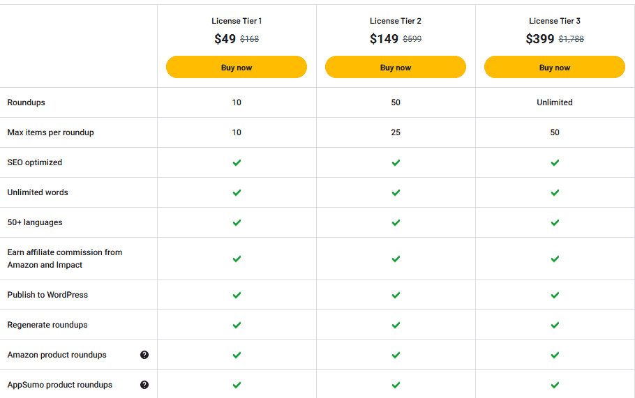 Roundups appsumo price