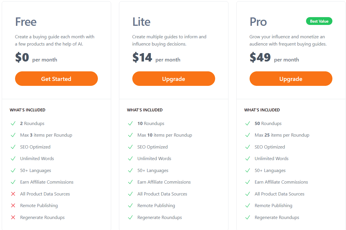 roundups regular pricing 