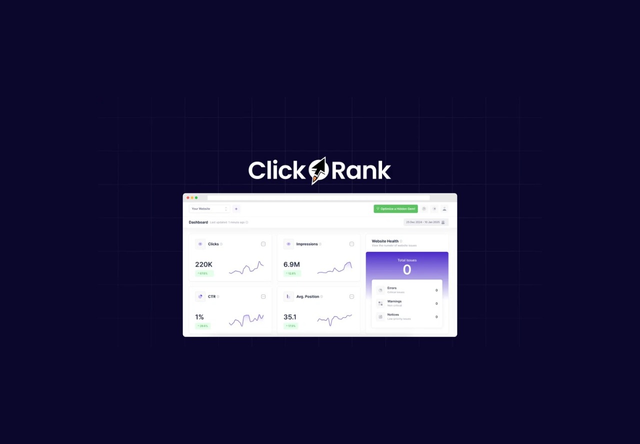ClickRank lifetime deal on appsumo