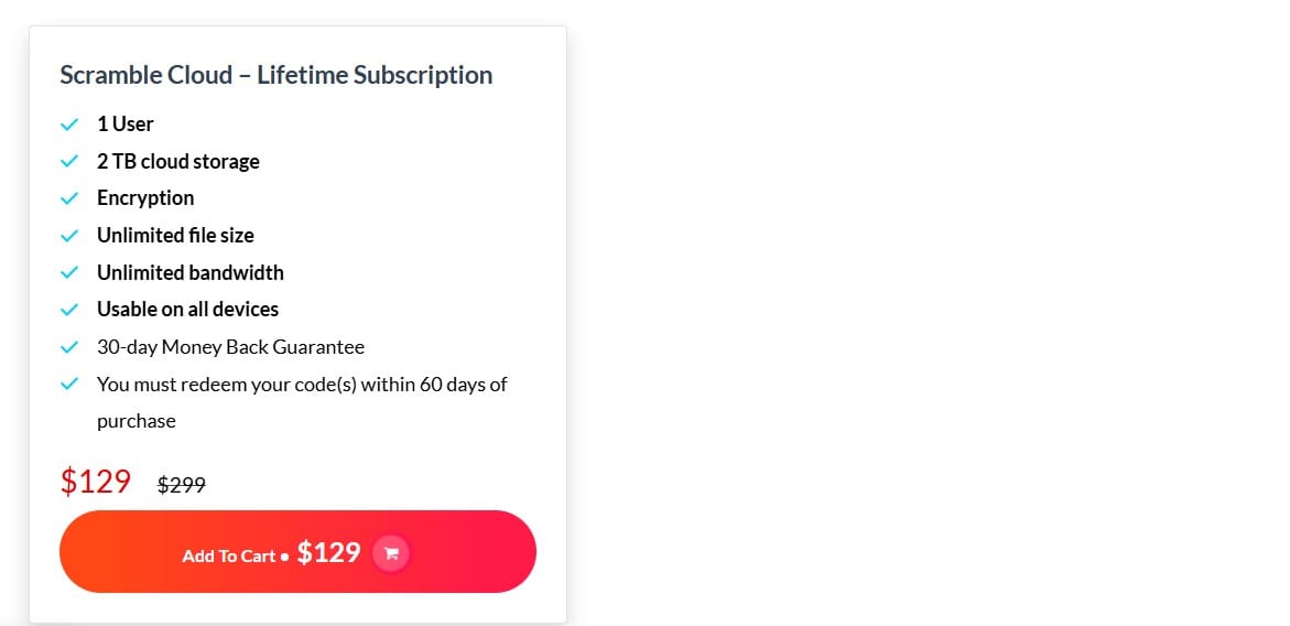 Scramble Cloud dealify price