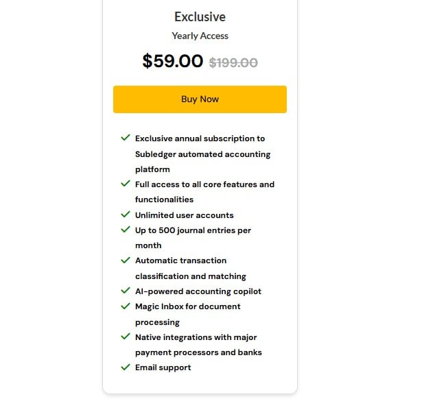 subledger dealmirror price