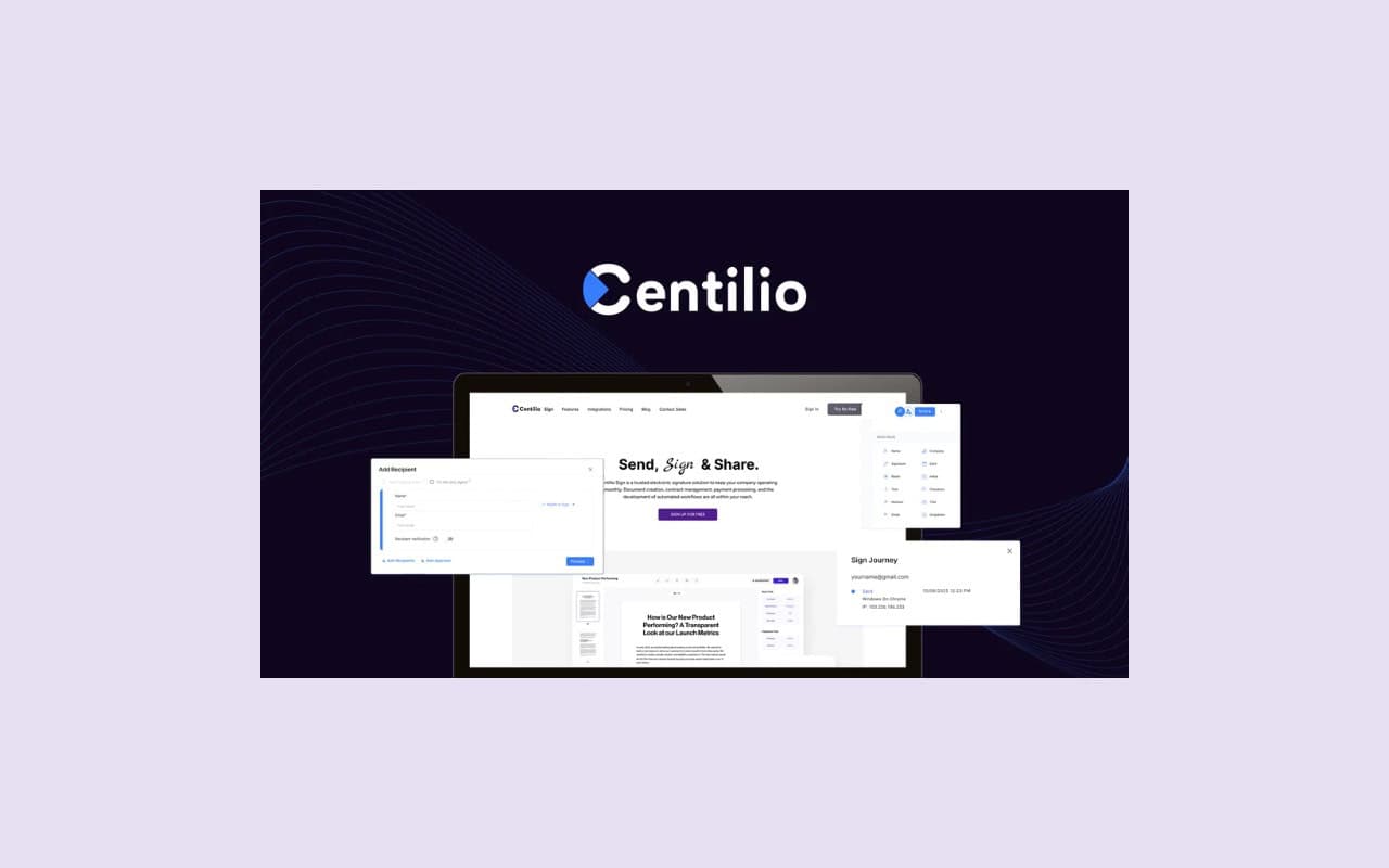 Centilio Sign lifetime deal on appsumo