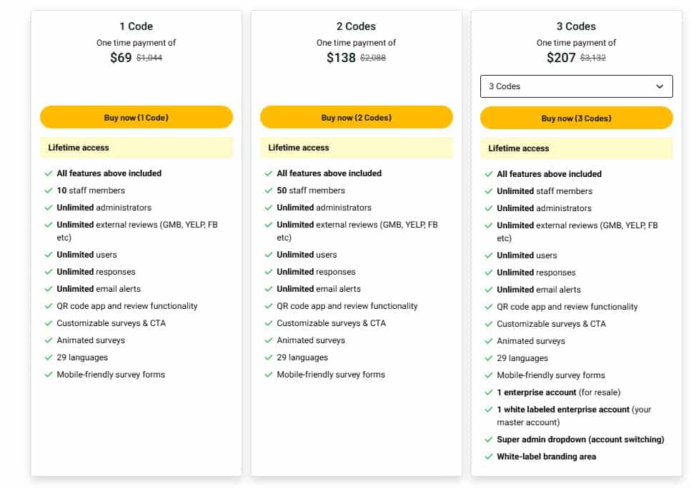 RateMyService appsumo price