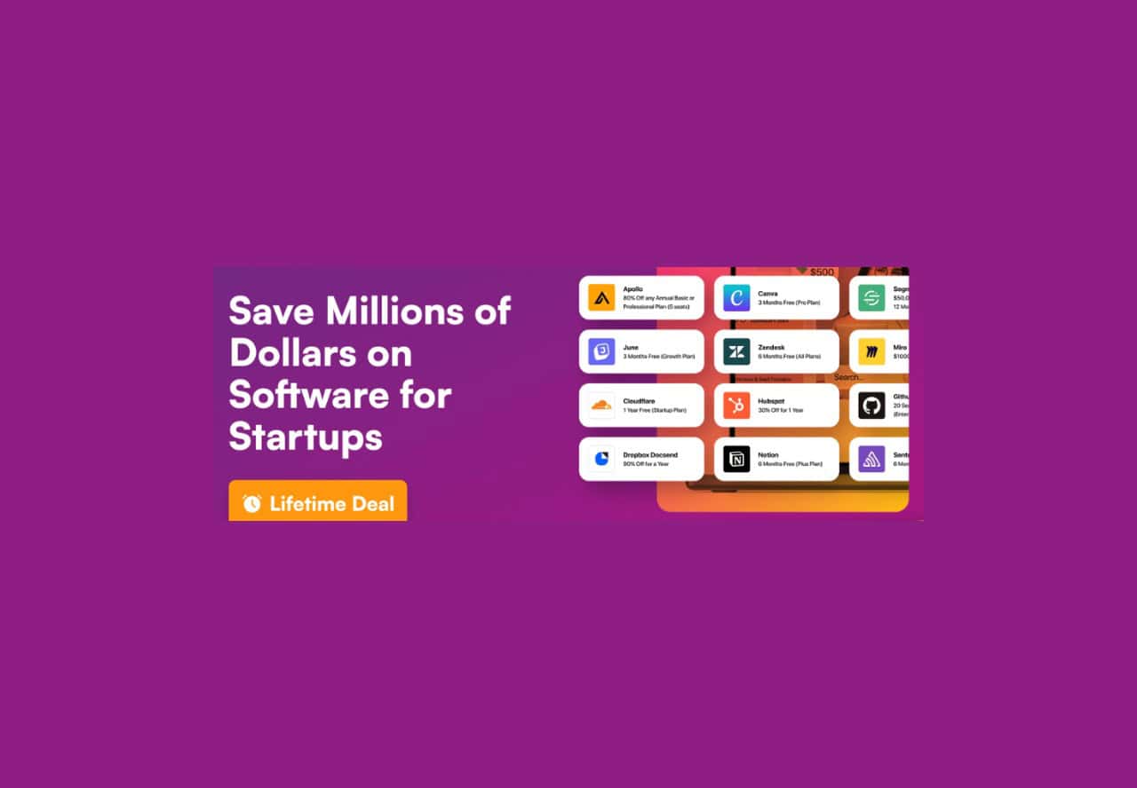Startup Perks Lifetime Deal Startup Tools