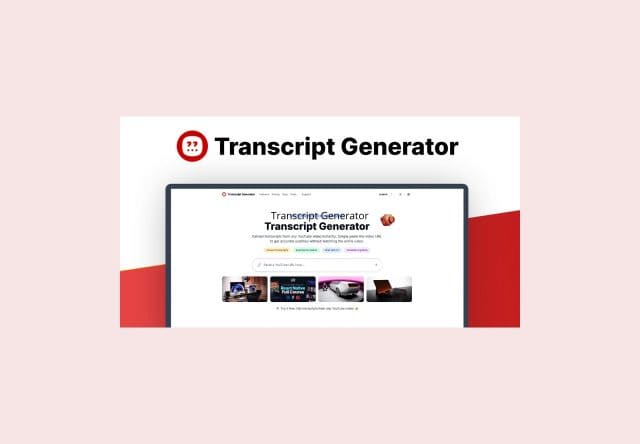 Transcript Generator lifetime deal on dealify