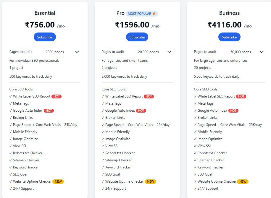 seodoc regular pricing