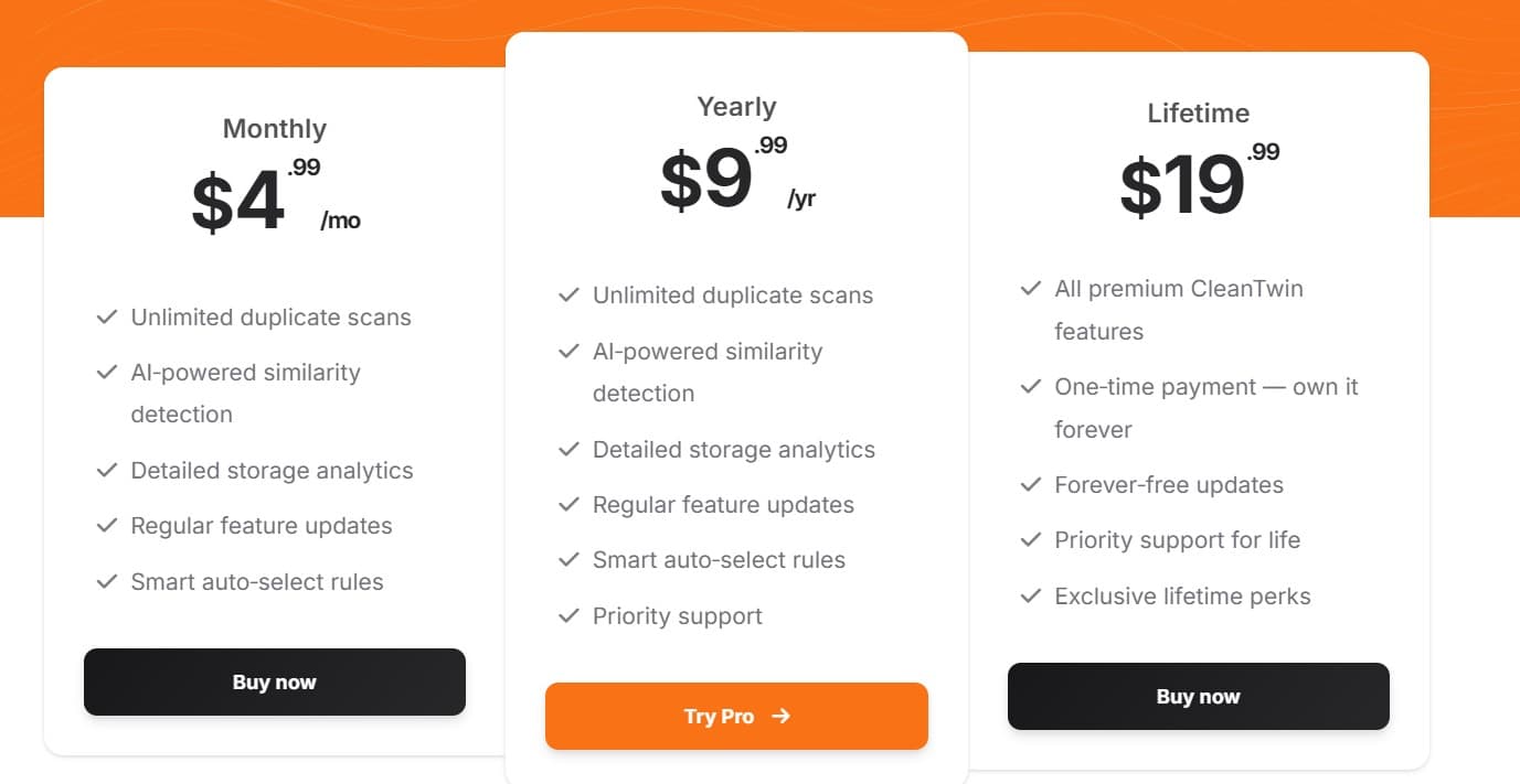 CleanTwin AI regular pricing
