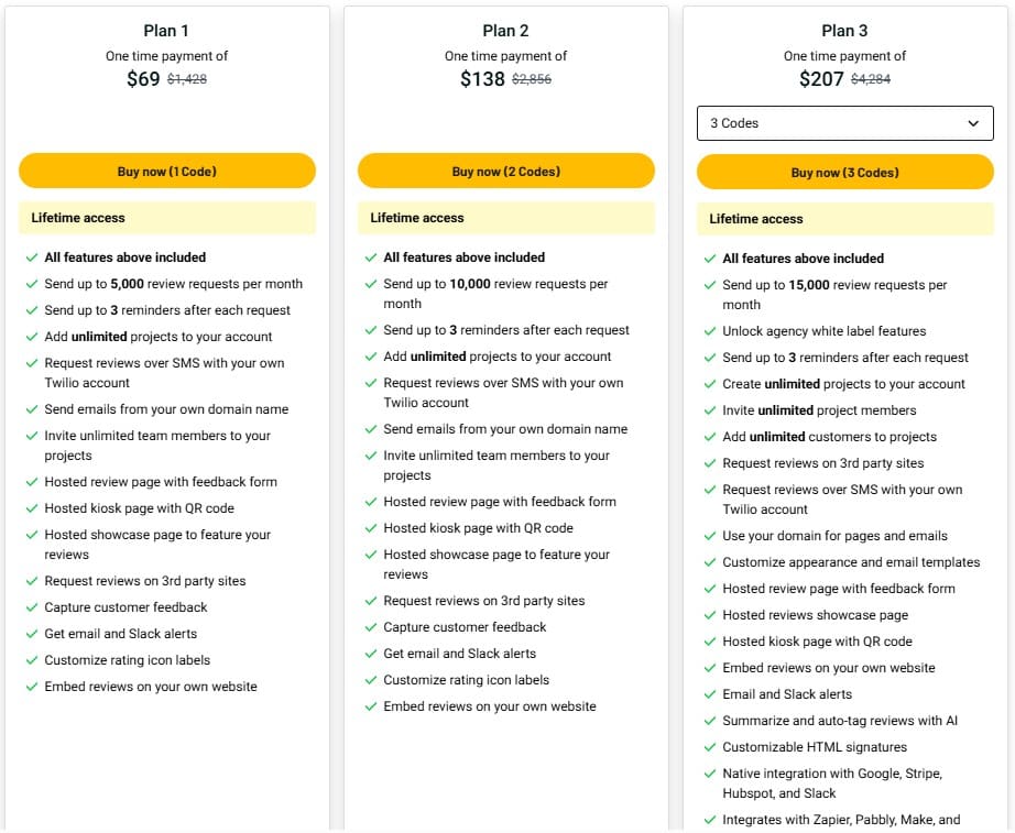 More Good Reviews appsumo price 