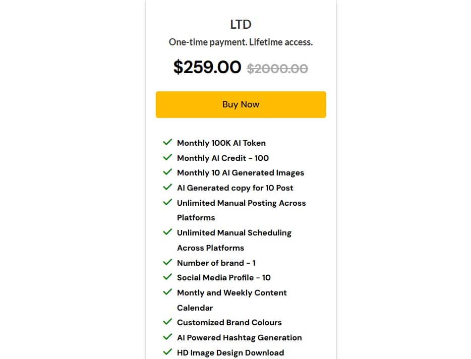 PlanPost AI Lifetime Deal: Social Media Post Generator 3 PlanPost AI dealmirror price