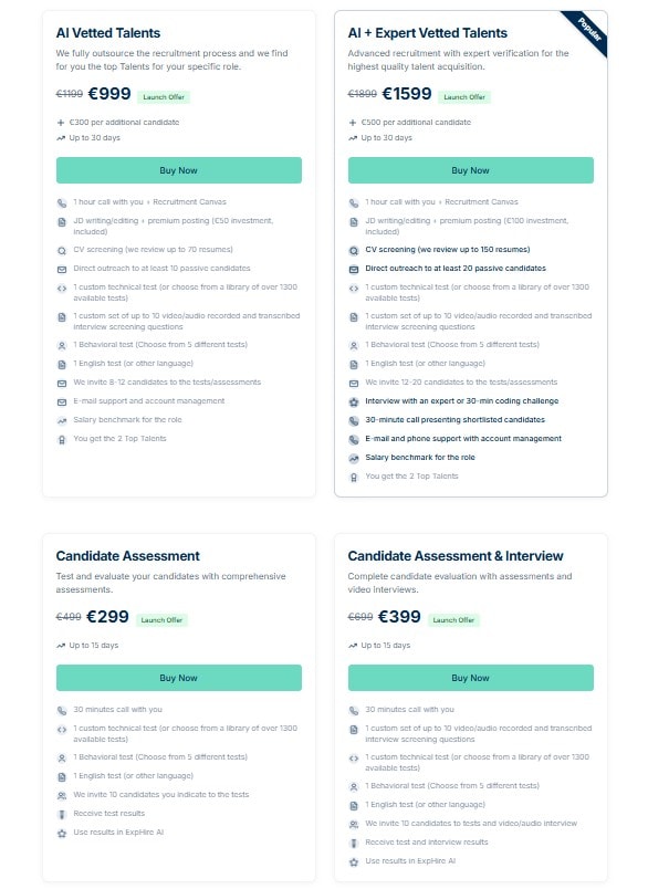 ExpHire AI Lifetime Deal: All-in-One Recruitment Suite 4 exphire ai regular pricing