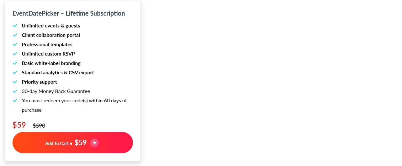 EventDatePicker Lifetime Deal: Group Scheduling Tool 3 eventdatepicker dealify price
