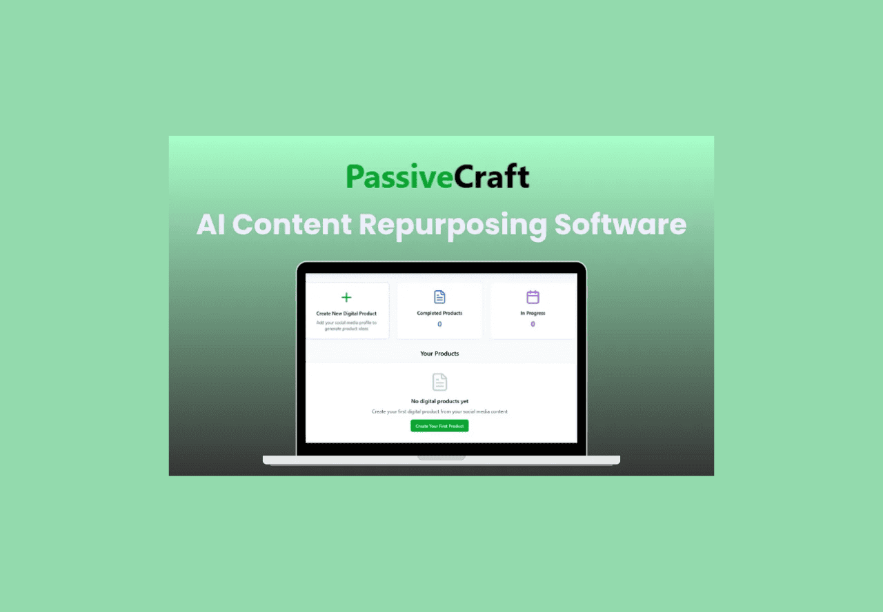 PassiveCraft Lifetime Deal: AI Content Repurposing Tool 2 PassiveCraft Lifetime Deal on Dealfuel