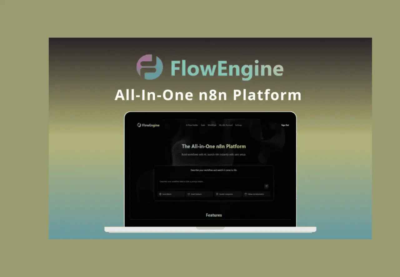 FlowEngine Deal: All-In-One n8n Platform 2 FlowEngine Lifetime Deal on Dealfuel