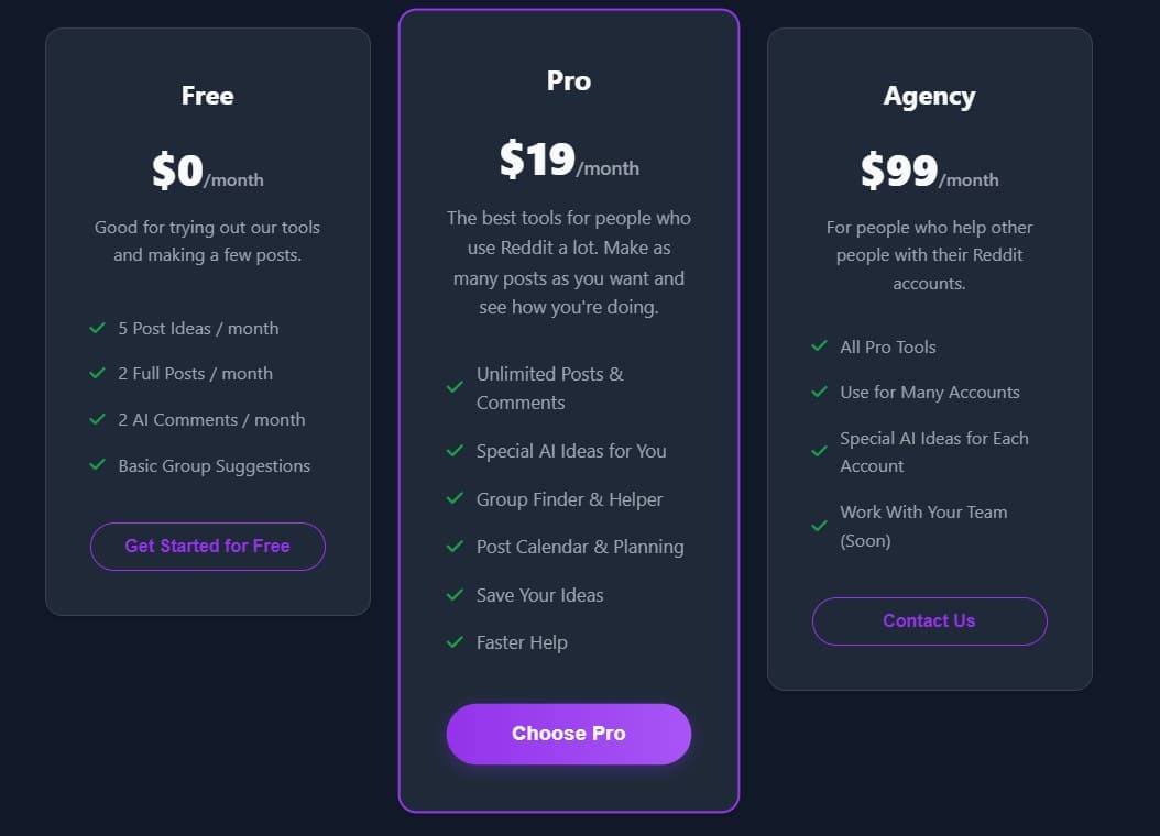 Karmafy Lifetime Deal: AI Reddit Content Tool 3 karmafy regular pricing