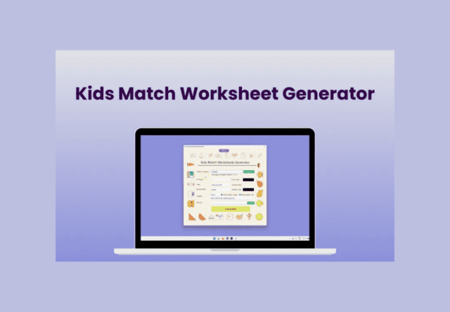 Kids Match Worksheet Generator lifetime deal on dealfuel